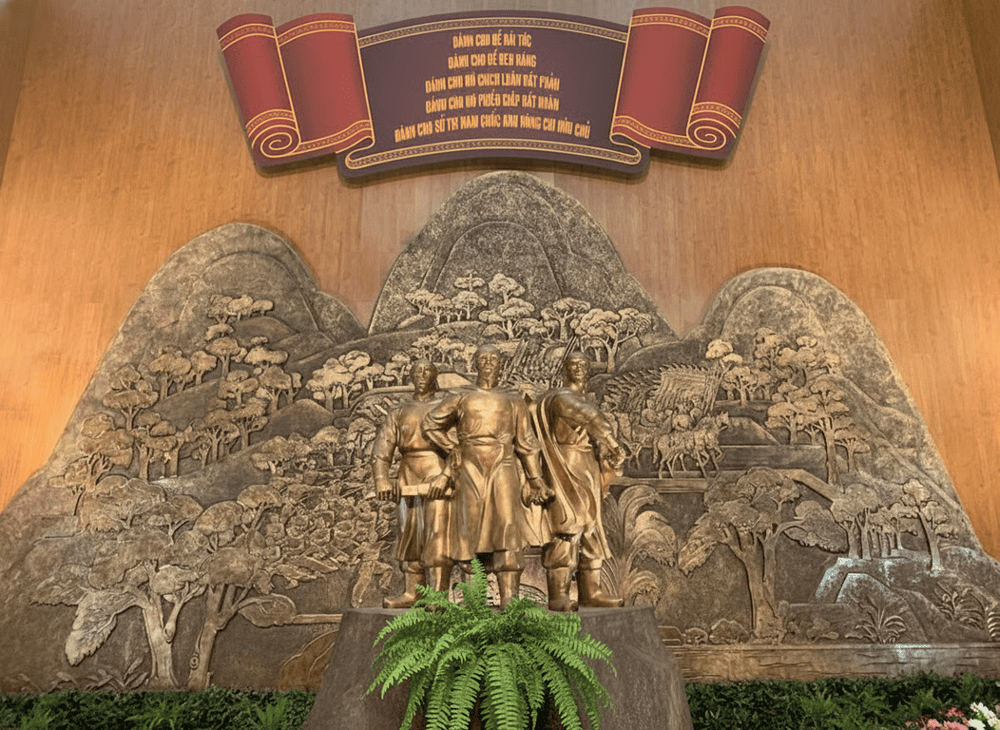 The exhibition hall displays over 11,000 artifacts reflecting the Tay Son Uprising and Emperor Quang Trung's legacy